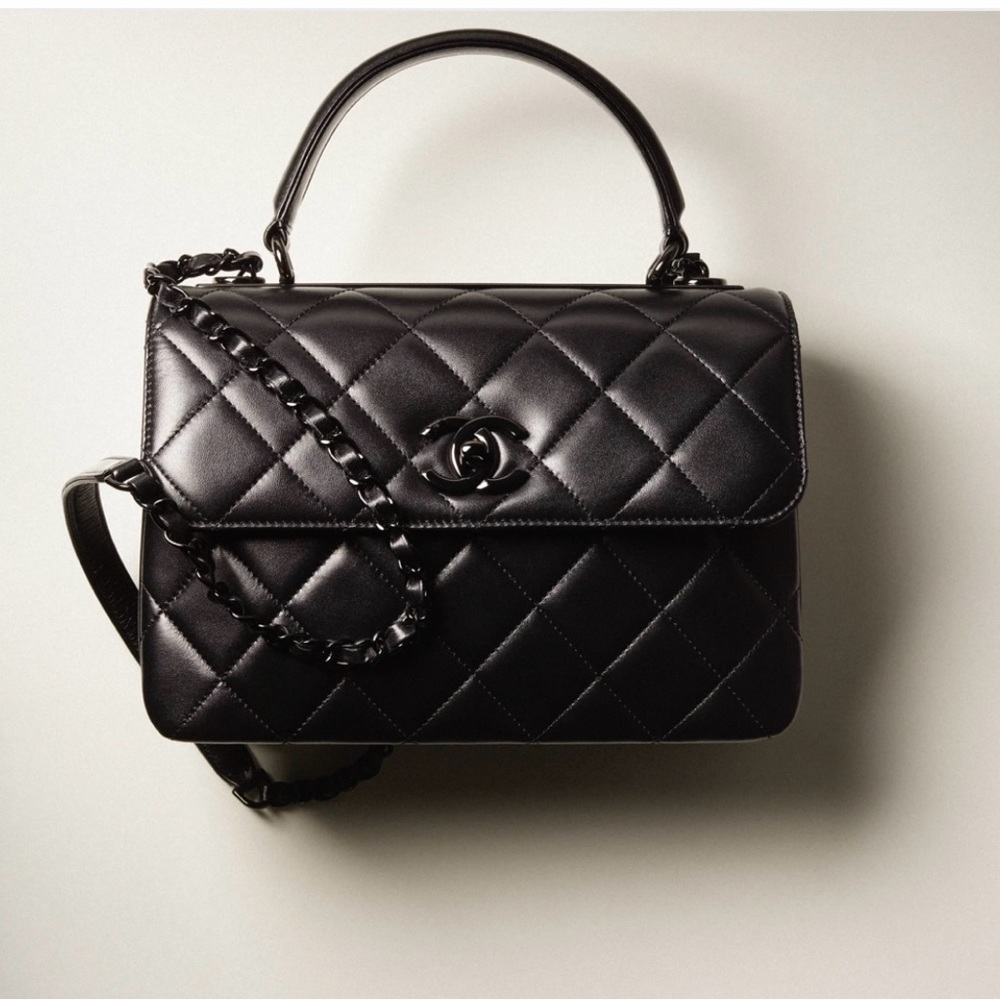 CHANEL FLAP BAG WITH TOP HANDLE